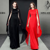 Evening Dress Women 2026 New Banquet Performance Model Host Atmospheric Long Dress Dress Summer Wedding Polyester HZ0517
