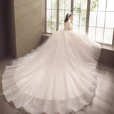 Main Light Wedding Dress 2026 New Temperament Star Long Tail Retro Skinny Sen System Super Fairy Dream Bride Small HZ0517