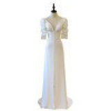 Korean-Style Stoodle Light Wedding Studio Photo-Themed Clothing V-Neck Toast Dress 2025 New Simple Tailing Dress HZ0517