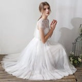 White Light Wedding Dress Women Simple Sen Usually Wear Slings Small Scarlet Certificate Registration Dress Spring HZ0517