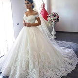 Wedding Dress 2026 New Word Shoulder Poncho Tau Dress Wedding Dress Entity Tail Wedding Dress HZ0517