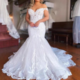 Wedding Dress 2026 Spring New Shoulder Wedding Dress With Water-Soluble Lace Tail Wedding Dress HZ0517