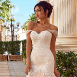 Fairy Tulle Wedding Dress Mermaid Wedding Dress Sexy Sweet Heart Out Shoulder With Sexy Bareback Dress Dress HZ0517