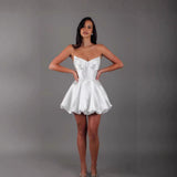 Engagement Dress Birthday Party Party Skirt Bosom Princess Dress White Vertebry Ponbo Skirt Girl HZ0517