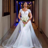 Wedding V-Neck Mesh 2026 Spring New Bridal White Wedding Dress Dress Dress HZ0517