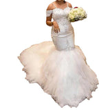 Wedding Dress Woman 2026 New Fishtail Wedding Bride Large Size Thin Tail Wedding Dress HZ0517