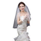 Bride Wedding Transparent Dress Short Gloves Wedding Dress With Finger Embroidery Bow Gloves HZ0517