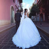 New Bridal Wedding Dress Deep V Sexy Small Tail Wedding Dress Engagement Photo Wedding Dress HZ0517