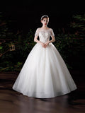 Wedding Dress 2026 New Thin And Fluffy Skirt Simple Wedding Korean Version Of The Starry Sky Hebenson Line HZ0517