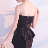 Black Evening Dress Women 2026 New Summer Fishtail Banquet Fashion Sexy Host Dress Small Tail HZ0517