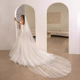 Sing Face Light Wedding Dress Engagement 2026 New French Bride Shoulder Fish Tail Main Yarn High Quality Yarn HZ0517