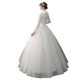 Main Wedding Dress 2026 New Bridal Small French Light And Simple Out Of The Yarn Long Sleeve Thicket Warm Wedding Dress HZ0517