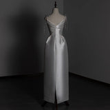 Suspension Belt Light Wedding Dress Small Bridal Temperament Simple Light Exterior Yarn French Style Travel Shot With A Ribbon Dress HZ0517