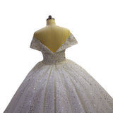 Main Wedding Dress 2026 New Large-Size Open-Shoulder Squin Lace Court Style Heavy Industry Sexy Wedding Dress HZ0517