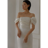 A Toasting Female Bride's Wedding Temperament Mage Elegant Evening Dress Light Luxury Niche Performance Corset Dress HZ0517