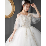 Light Wedding Dress Master Wedding Dress Size 2025 New French Mori Character Thin Bridal Female White F90 HZ0517