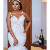 2026 New Sling Fishing Tail Wedding Dress Repair Slim Thin Nail Lace Wedding Dress HZ0517