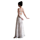 French Certificate Registration Light Wedding Dress High-End Dress Temperament Banquet Sling Lace Engagement Dress Dress HZ0517