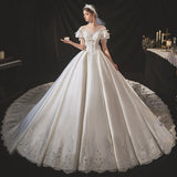 Wedding Dress 2026 New Bride Simple Vertiny Retro Court Style Dream Big Tail HZ0517