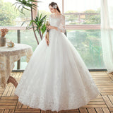 Korean Wedding Dress 2026 New Bridal Collar Long-Sleeved Super Fairy Dream Dress Light Princess Dress Spring HZ0517