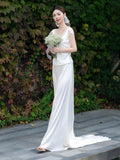 French-Style Denswear Light Wedding Dress Light Luxury High-End Small Adult Banquet Welcome Dress Bride Engagement Yarn HZ0517