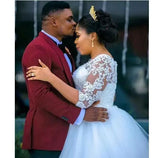 Wedding 2026 New Bride Wedding Shoulder Long-Sleeved Lace African Bride HZ0517