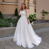 2026 New Set Of Face Thin Wedding Dress V Collar Long Sleeve Big Tail Lace Main Wedding Dress Sen Series Net Red HZ0517