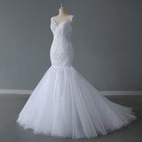 2026 Spring New Main Wedding Dress Simple Fishtail Lace Wedding Dress HZ0517