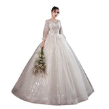 Main Wedding Dress Woman 2026 New Bride Pregnant Woman Covered With Pregnant Belly Large-Size Long-Sleeved Dreamy Line G32 HZ0517