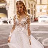 New Wedding Lace Long-Sleeved Banquet Evening Dress Ebay Lace Wedding Dress Water Lace HZ0517