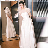 French Light Wedding Bridal Maid Mori Went Out Yarn With A Yarn Of The Yarn-Snative Engagement Beautiful Princess Style Sweet Dress Dress Dress HZ0517