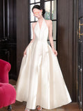 Evening Dress 2026 New French Simple And Generous Dens, Hanging Neck Temperament Sleeveless Dress Dress Dress HZ0517