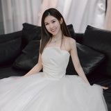 French-Style Denstalt Wedding Dress 2026 New Breast-Skinny Princess Super Fairyson Simple Go Out Of The Net Red Model HZ0517