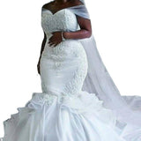 Tail Wedding 2026 Spring New African Mermaid Retro Lace Bride Big Tailed Main Wedding HZ0517