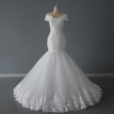 2026 New Spring Net Yarn Fishtail Light Wedding Dress Apparent Thin Lace Bridal Travel Mori Light Wedding Dress Fashion Tail HZ0517