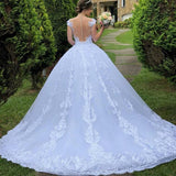 Wedding Dress 2026 New White Vintage Lace V-Necked Sexy Wedding Dress Large-Size Tail HZ0517
