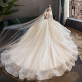 Light Wedding Dress 2026 New Temperament Tailed Bride Small Simple Breasts High-End Luxury High-End Dress HZ0517