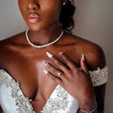 Bride Wedding Dress 2026 Word Shoulder Fishtail Tied Wedding Dress White Simple Dress Repair Hips HZ0517