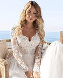Long-Sleeved Lace Wedding Dress 2026 New Tulle Sexy Temperament Elegant Back HZ0517