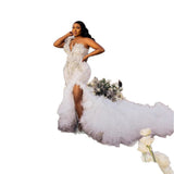 New Tectaic One-Shoulder Wedding Dress Slim Fish Tail Skinny Wedding Dress Dress Dress Dress HZ0517