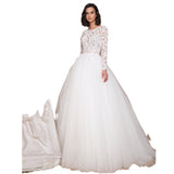 Original Wedding Dress Long Sleeve Temperament Sexy Big Show Back Wedding Dress 2026 New Wedding Dress Spring HZ0517