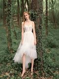 French Bra Light Wedding Dress Senior Sense Of The Yarn Dress Skirt Short On The Chest After The Long Lawn White Certificate HZ0517