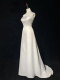 Sine-Faced Light Wedding Dress Girl 2026 New White Bra Simple And Light Engagement To Go Out Towel Yarn Tail HZ0517
