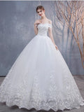 French Light Wedding Dress 2025 New Bridal Sen Dream Starry Sky Princess Temperament Spring Simple Word Shoulder HZ0517