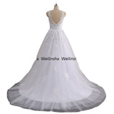 Wedding Dress Overseas Sleeveless V-Necked Dignified Atmospheric Bride Wedding Dress Wedding Dress HZ0517