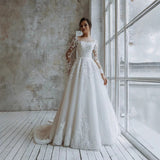 Fashion Wedding Dress 2026 New Banquet White Noble African Small Dress Famous Long-Sleeved A-Dress Summer HZ0517