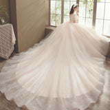 Main Light Wedding Dress 2026 New Temperament Star Long Tail Retro Skinny Sen System Super Fairy Dream Bride Small HZ0517