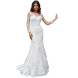 Lace Wedding Dress 2026 New Fishtail White Long-Sleeved Super Fairy Thin High-End Sense Of The Main Yarn HZ0517