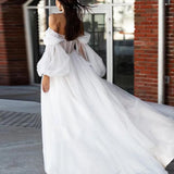 French Light Wedding Dress 2026 New Temperament Welcome Dress Super Xiansen Long Sleeve Small Tail Yarn High Sense HZ0517