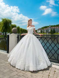 Mori's One-Word Shoulder Wedding Dress 2026 New Bridal Spring Temperament White Simple Wedding Dress HZ0517